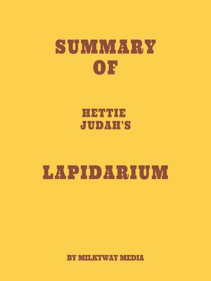 cover image of Summary of Hettie Judah's Lapidarium